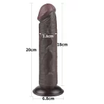 Dildo Realista 8'' Sliding Skin Dual Layer Dong - Imagen 2