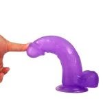 Dildo Jelly Studs Crystal 8'' Large Purple - Imagen 3