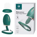 Estimulador y Succionador Clitorial Realov Adoramor Green - Imagen 3