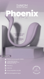 Estimulador Punto G Phoenix NEO 2 Lila Pastel Controlado por APP Global By Svakom - Imagen 4