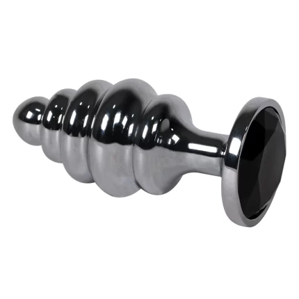 Plug Anal Drill Gema negra Talla L