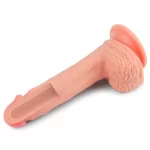Dildo Dual Layered Platinum Silicone Flesh 8.5'' - Imagen 2