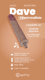 Dildo Dave Medium Compatible Con Lovense - Imagen 2