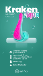 Dildo Mediano Kraken Aqua - Imagen 4