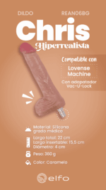 Dildo Chris Medium Compatible Con Lovense - Imagen 3