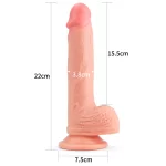 Dildo Dual Layered Platinum Silicone Flesh 8.5'' - Imagen 5