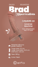 Dildo Brad Flesh Compatible Con Lovense - Imagen 5