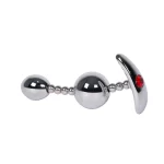 Plug Anal Double Egg Gema Roja