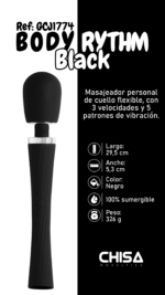 Home JUGUETES Vibrador Masajeador Body Rythm Black  Vibrador Masajeador Body Rythm Black - Imagen 6